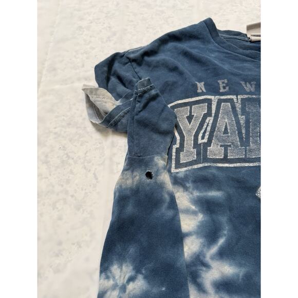 Vintage NYE YANKEES Tie Dye T - Shirt Blue Size Small - Picture 3 of 8